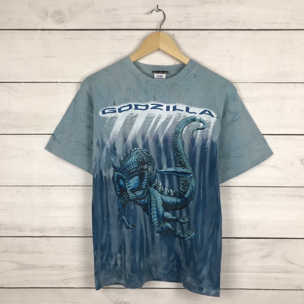 Vintage 1998 Godzilla Movie TieDye TShirt Gem